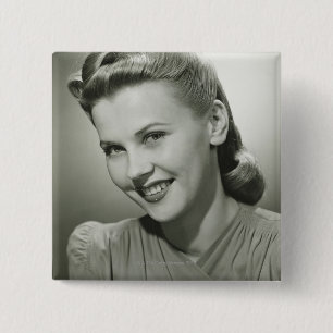 Badge Carré 5 Cm Femme 2 de sourire