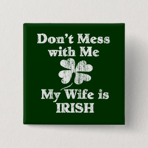 Badge Carré 5 Cm Femme irlandaise