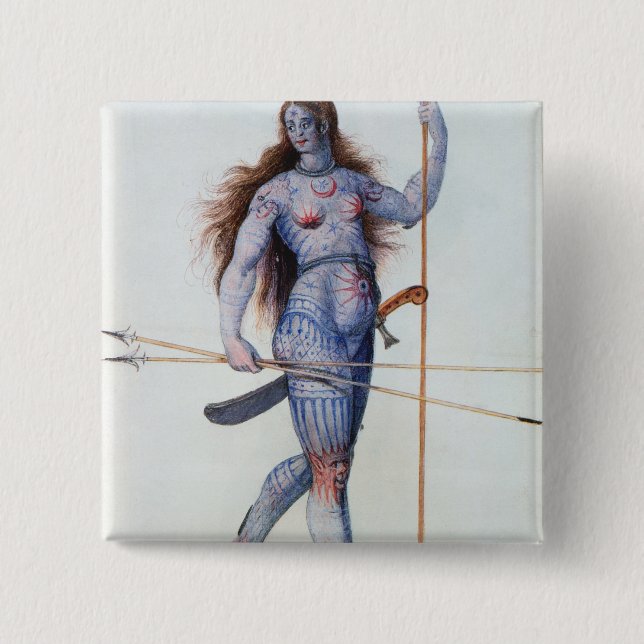 Badge Carré 5 Cm Femme Pictish (Devant)