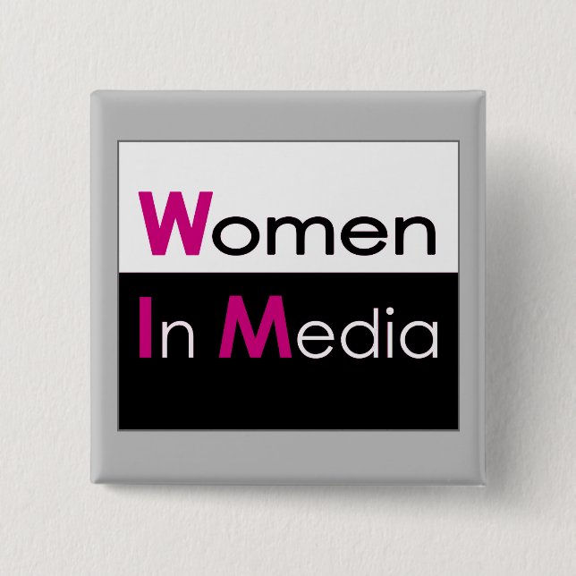 Badge Carré 5 Cm Femmes Dans La Pochette Médiatique (Devant)