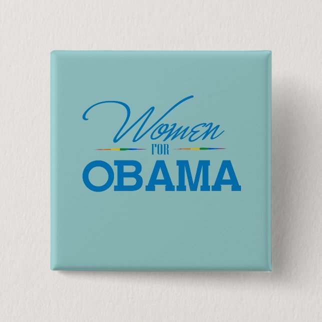 Badge Carré 5 Cm Femmes pour Obama (Devant)