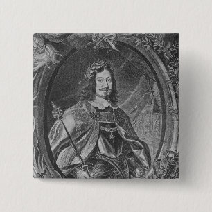 Badge Carré 5 Cm Ferdinand III, empereur romain saint
