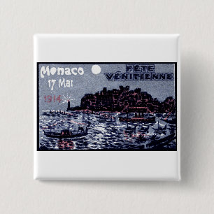 Badge Carré 5 Cm Festival vénitien de Monaco 1914