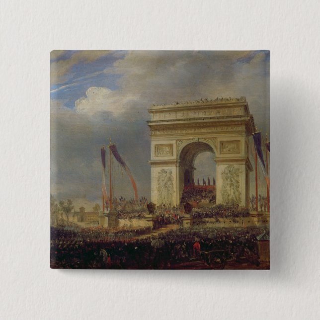 Badge Carré 5 Cm Fete de la Fraternite chez l'Arc de Triomphe (Devant)