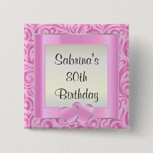 Badge Carré 5 Cm Fête du 00e anniversaire  Texte DO-IT-YOURSELF  Ro
