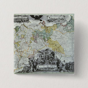 Badge Carré 5 Cm Feuille principale du Sovereign prussien