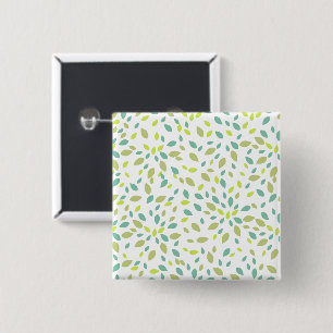 Badge Carré 5 Cm Feuilles (vertes)