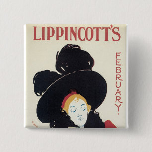 Badge Carré 5 Cm Février de Lippincott