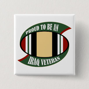 Badge Carré 5 Cm Fier d'être un vétéran de l'Irak