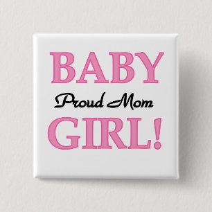 Badge Carré 5 Cm Fier Maman Baby Girl Tshirts et cadeaux
