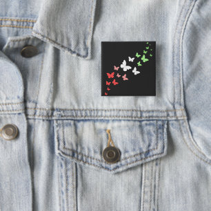 Badge Carré 5 Cm Fierté papillon abrosexuel