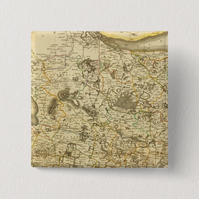 Badge Carré 5 Cm Fife composite, Kinross (Devant)