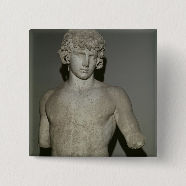 Badge Carré 5 Cm Figure d'Antinous, après l'ANNONCE 130 (Devant)