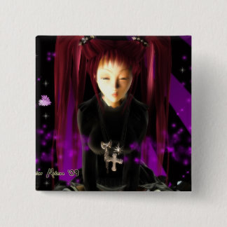Badge Carré 5 Cm Fille de Goth