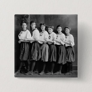 Badge Carré 5 Cm Filles dans les défaites, les années 1900 tôt