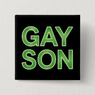 Badge Carré 5 Cm Fils gay drôle Fierté LGBTQ