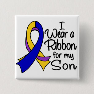 Badge Carré 5 Cm Fils - ruban de cancer de la vessie