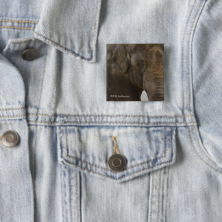 Badge Carré 5 Cm -Fin d'éléphant
