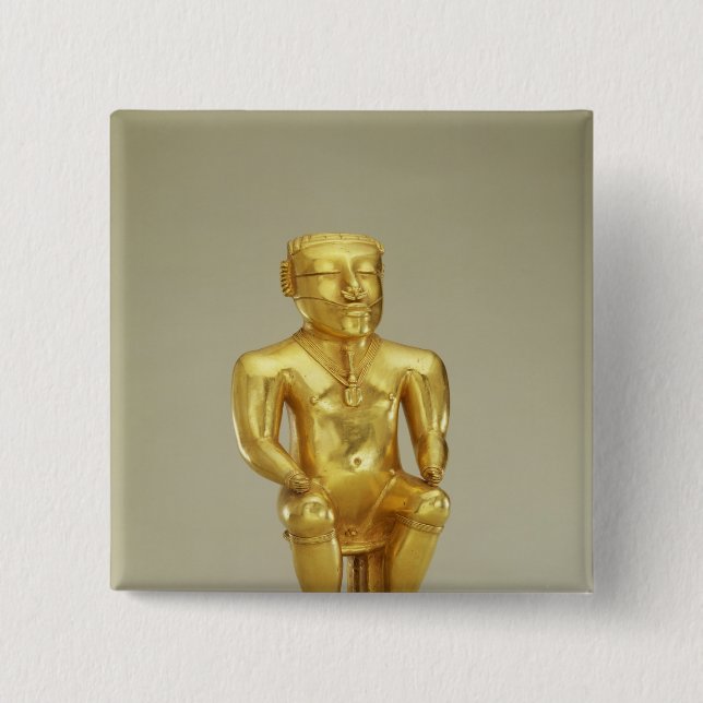 Badge Carré 5 Cm Flacon anthropomorphe de chaux (Devant)