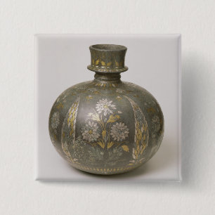 Badge Carré 5 Cm Flacon de Mughal (métal ouvré)