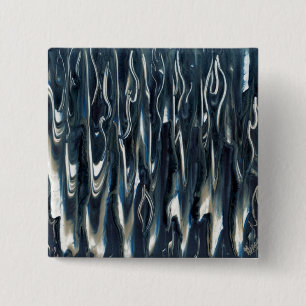 Badge Carré 5 Cm Flame bleue cool