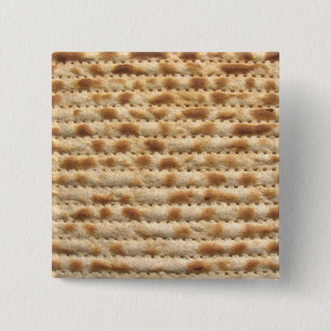 Badge Carré 5 Cm Flatbread de biscuit de Matzah (Devant)