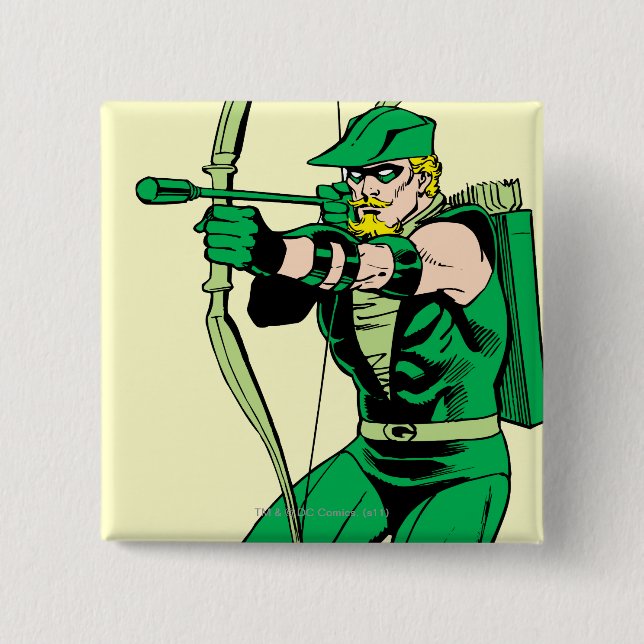 Badge Carré 5 Cm Flèche verte Flèche tournante (Devant)