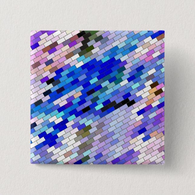 BADGE CARRÉ 5 CM FLEUR SAUVAGE (Devant)