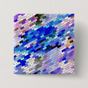 BADGE CARRÉ 5 CM FLEUR SAUVAGE
