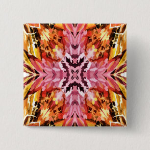 BADGE CARRÉ 5 CM FLEUR SAUVAGE