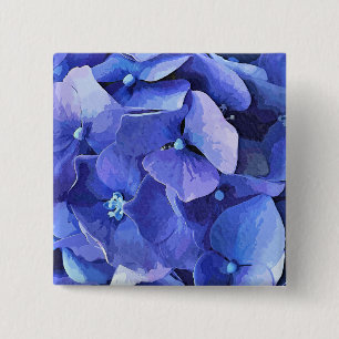 BADGE CARRÉ 5 CM FLEURS DE JARDIN