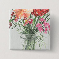 Fleurs sauvages d'été - Rose & Rouge