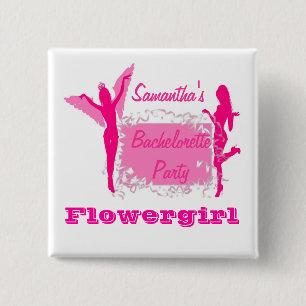 Badge Carré 5 Cm Flirty mariées bachelorette