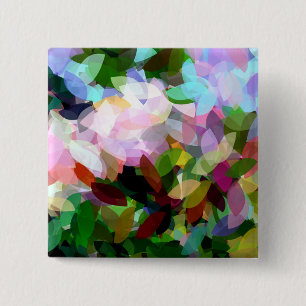 BADGE CARRÉ 5 CM FLORAL