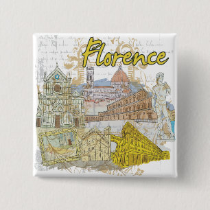 Badge Carré 5 Cm Florence