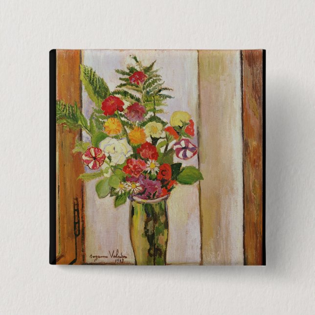 Badge Carré 5 Cm Flowers, 1929 (Devant)