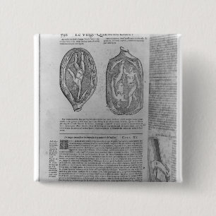Badge Carré 5 Cm Foetus, illustration des 'oeuvres