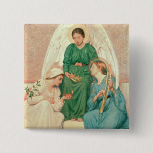 Badge Carré 5 Cm Foi, espoir et amour