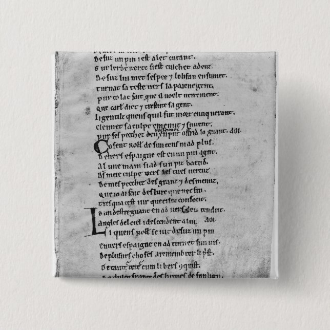 Badge Carré 5 Cm Fol.43 'la chanson de Roland (Devant)