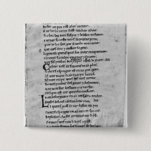 Badge Carré 5 Cm Fol.43 'la chanson de Roland