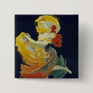 Badge Carré 5 Cm Folies Berger ~ La Loie Fuller