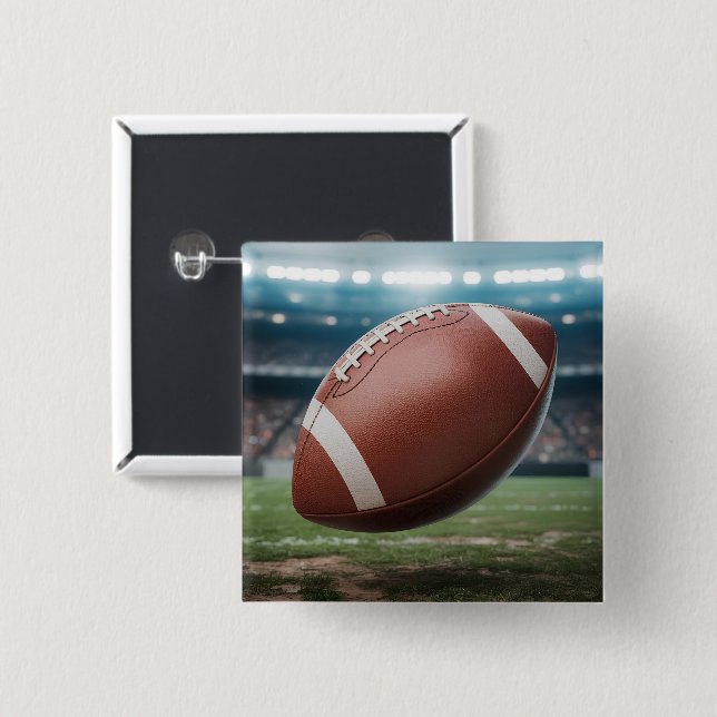Badge Carré 5 Cm Football américain (Devant & derrière)