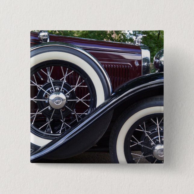 Badge Carré 5 Cm Ford 1930 une voiture classique (Devant)