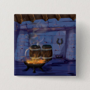 Badge Carré 5 Cm Forge de forgerons