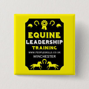 Badge Carré 5 Cm Formation au leadership équin