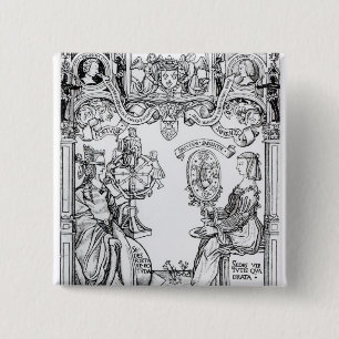 Badge Carré 5 Cm Fortune et sagesse