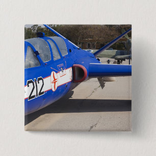 Badge Carré 5 Cm Fouga Magister d'entraînement construit en France