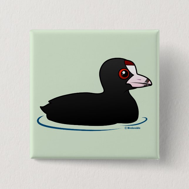 Badge Carré 5 Cm Foulque maroule américaine (Devant)