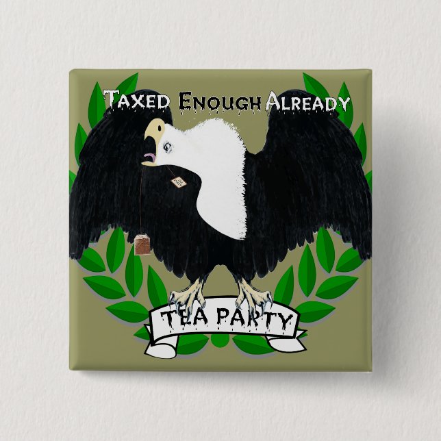Badge Carré 5 Cm Fournitures de partie TEA (Devant)