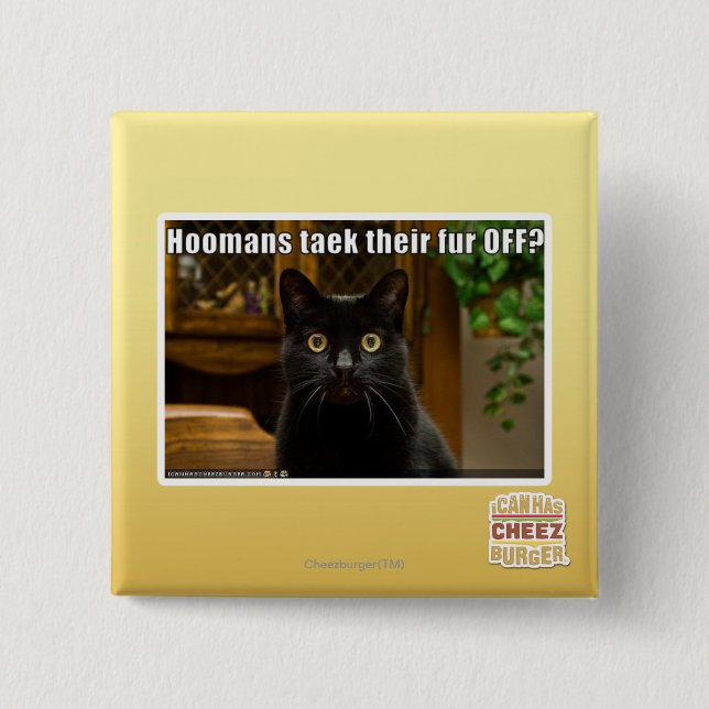 Badge Carré 5 Cm Fourrure de Hoomans Taek là ? (Devant)